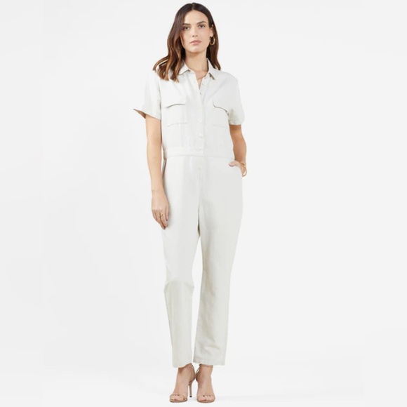 Outerknown S.E.A. Sea Jumpsuit Size XS, Organic Cotton Linen - Picture 2 of 8